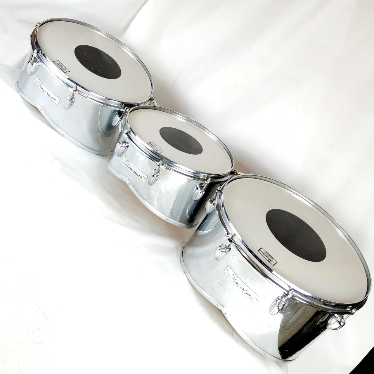 Slingerland 14,16,18" #591 Cut-A-Way Trio COW Chrome over Wood Vintage 70s 5Ply — main photograph