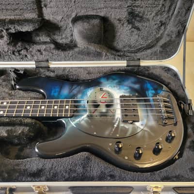 Ernie Ball Music Man Stingray 2017 - Stealth Black / Custom Jason Voorhees Paintjob image 2