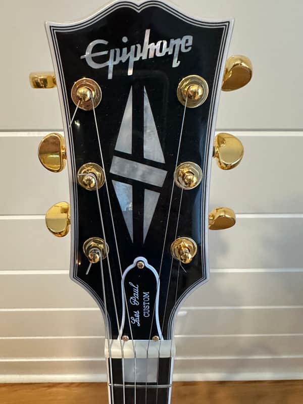 Epiphone "Inspired by Gibson Custom Shop” Les Paul Custom - Alpine White image 1