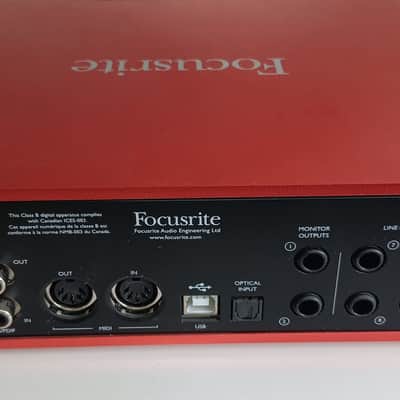 Focusrite Scarlett 18i8 2nd Gen USB Audio Interface 2016 - 2018 - Red / Black image 2