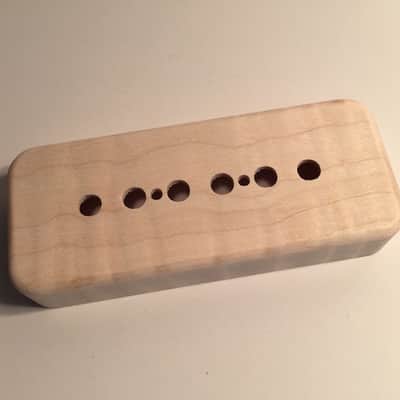 Guilford Flame Maple P-90 Pickup Covers for Gibson/Lollar pickups - Single Cover  Natural Wood image 2