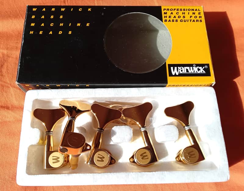 Warwick Streamer Bass Original NOS tuners 5 string 3+2 Made by Gotoh 1990s Gold image 1