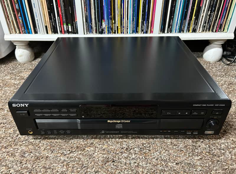 Sony CDP-CE525 Compact Disc Player 5-Disc CD Carousel Changer No Remote TESTED ✅
