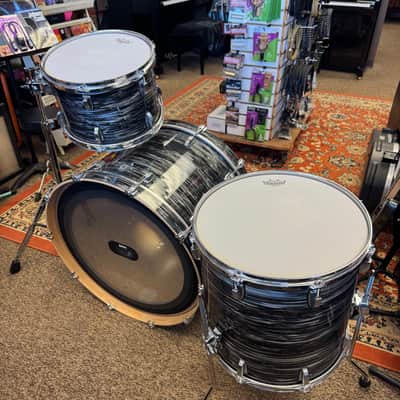 Ludwig Keystone USA 13/16/24 Black Oyster Pearl image 2