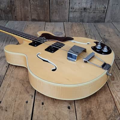 Mosrite Celebrity Hollowbody 4 String Bass 1968 - Natural Blonde image 8