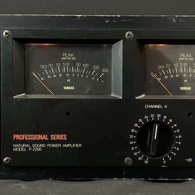 Yamaha P-2200 Professional Series Natural Sound Power Amplifier 1970s - Black image 1