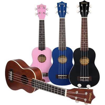 Mitchell MU40 Soprano Ukulele Regular Black image 5