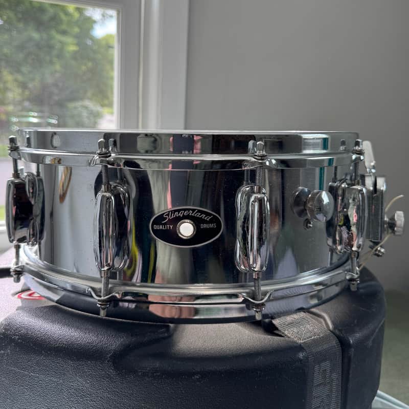 Slingerland 1980's Chrome over Steel Snare Drum image 1