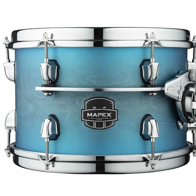 Mapex Saturn Evolution 10x8" Exotic Azure Burst Lacquer w/Chrome Hardware Drum Rack Tom Tom Maple-Walnut | NEW | WorldShip | Dealer image 1