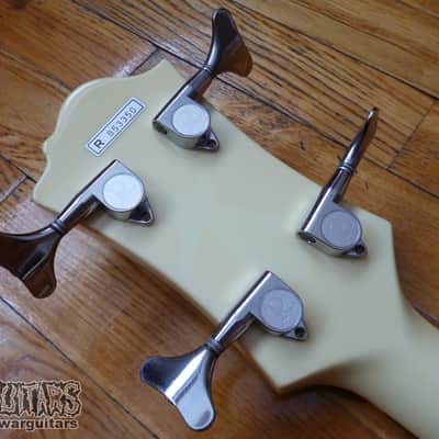 Vintage B.C. Rich Mockingbird Bass Neckthrough MIJ 1985 Aged White image 13