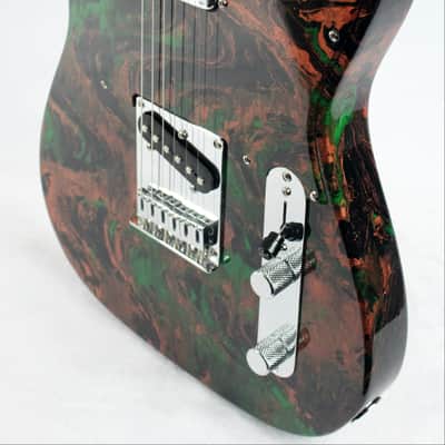 Custom Swirl Painted and Upgraded Fender Squier Telecaster With Matching Pickguard image 4