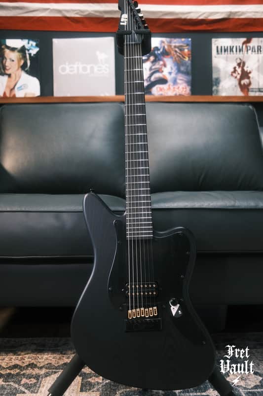 ESP LTD ESP LTD Alex Wade XJ Signature 7-string Baritone Electric Guitar - Black Satin 2025 image 1