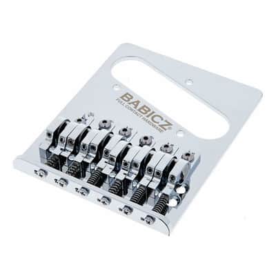 Babicz Full Contact Hardware ORIGINAL SERIES FCH6 TELE STYLE BRIDGE, 6 String, chrome image 8