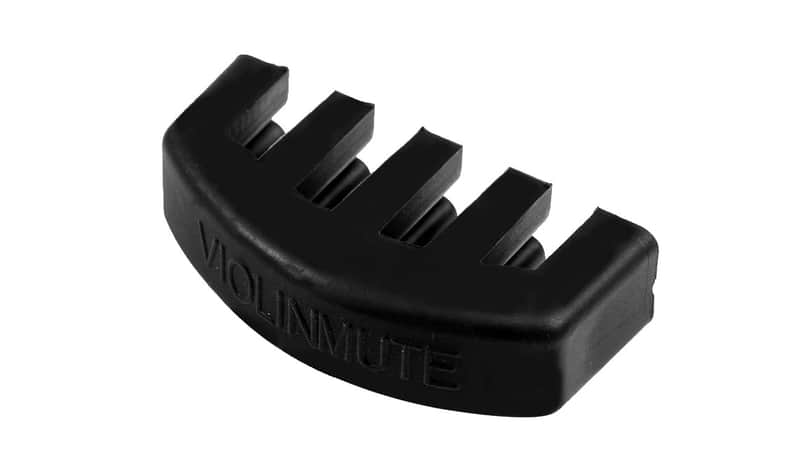 Practice Mute for Violin Standard Full Rubber Mute - Flexible Full Bridge Coverage - for stronger muting during practicing - ideal for 14"viola also works on 15" is a very close-fit - Black image 1