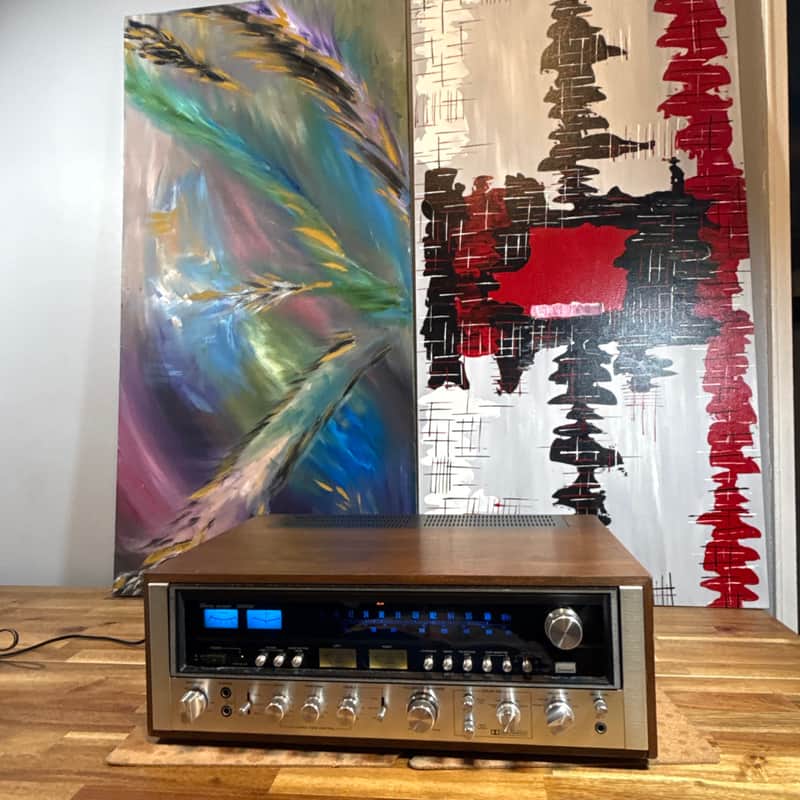 sansui 9090 db vintage stereo Integrated Amplifier receiver Silver Audiophile image 1