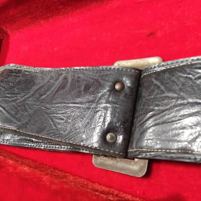 Badass Black Naugahyde Bass Strap 3 Inches Wide Vintage Ace 60s-70s image 9