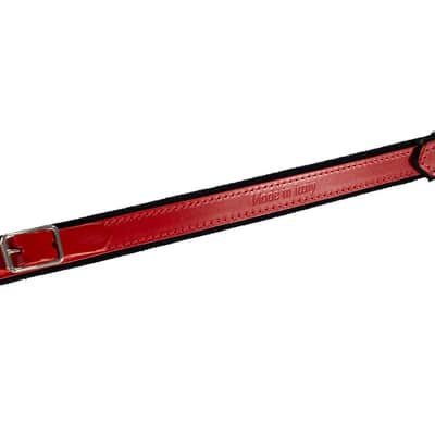 Hohner 44 In. x 4 In. Leather & Velvet Accordion Straps X-Large w/ Back Strap (ACC21-RED/BLK) image 4
