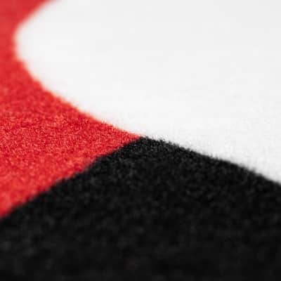 Gator Drum Rug 78x66 Black/Red/White image 4