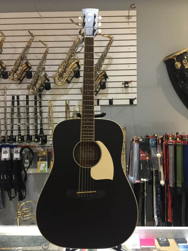 Ibanez PF14WK Mahogany Dreadnought Acoustic Guitar Black image 1
