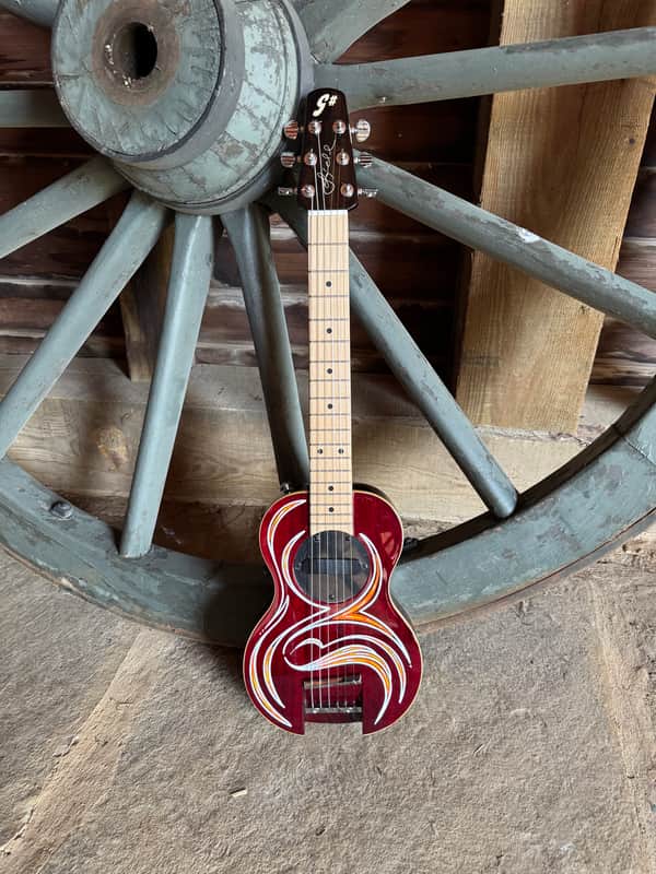 G-Sharp OF-1 Travel Guitar, Three Tone Sunburst (g# tuning, comes w/ gig bag) image 1