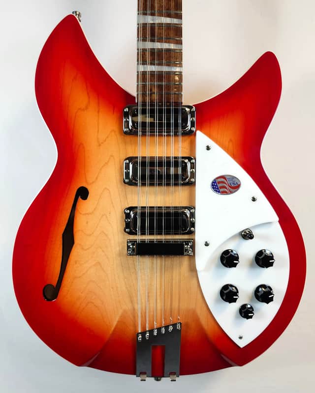 Rickenbacker 1993 Plus 12-String Semi-Hollow Guitar, Fire Glo, 3 Toaster Pickups, Stereo, HSC image 1