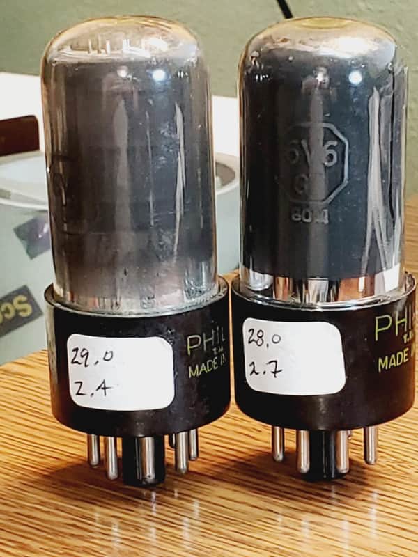PHILCO 6V6GT Matched Pair MaxiMatcher2 tested (2)tube lot image 1