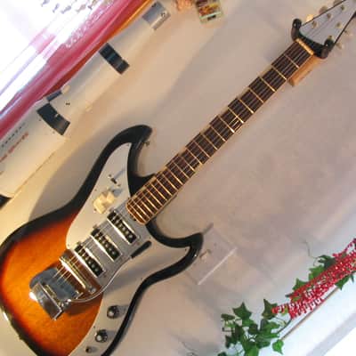 Teisco YG-6 1964 Tobacco Burst Electric Guitar image 2