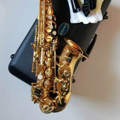 Saxophone Soprano Curved Shape in Bb Gold Finish + Hard Case Chase Outfit~ image 3