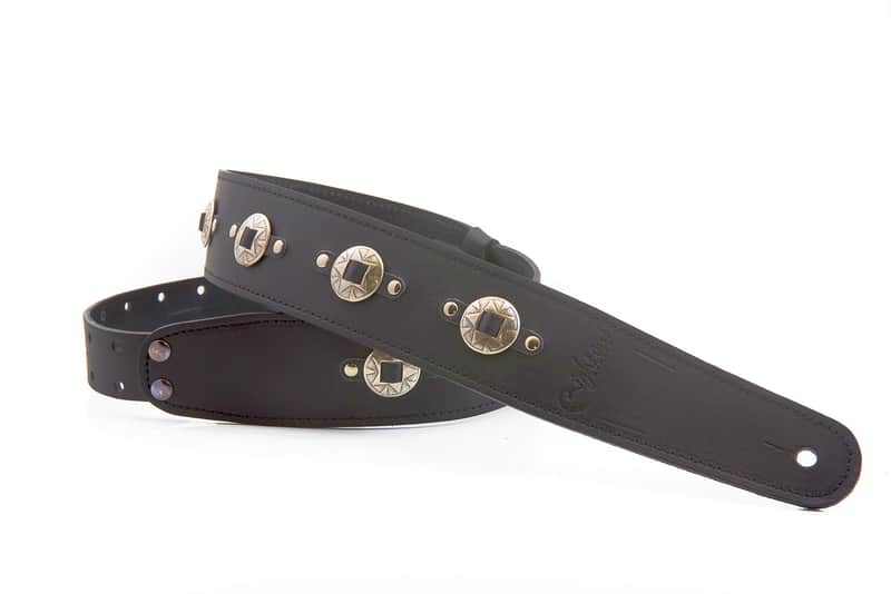 Right On Straps Silver Conchos Black Strap image 1