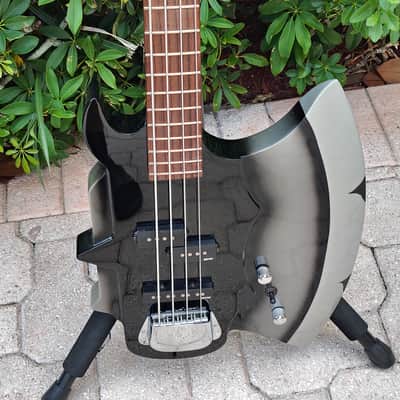 Cort KISS GENE SIMMONS Axe Bass *UNPLAYED* circa 2010 - Black and Silver image 11