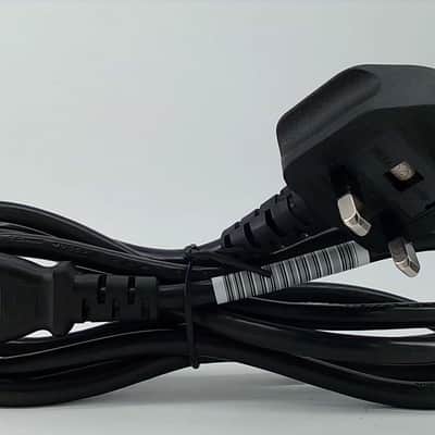International power cord - about 6ft - BS1363 to C13 image 1