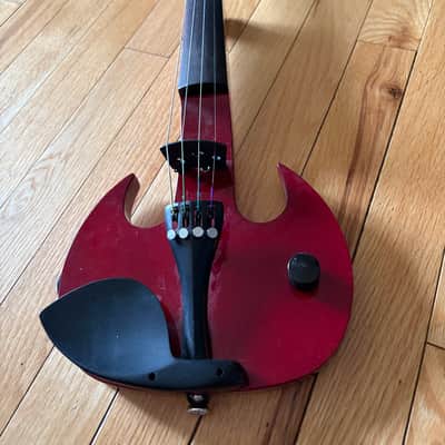 Wood Stingray SV4 Electric Violin - Candy Apple Red image 3