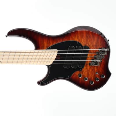 Dingwall Left-Handed Combustion 3X 5-String Multi-Scale Bass - 3-Pickup Quilt Top Vintageburst w/Maple Fretboard image 3