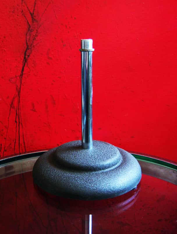 Vintage 1940's era Atlas Sound DS5 cast iron microphone desk stand Shure Electro Voice DS7 DS10 # 1 image 1