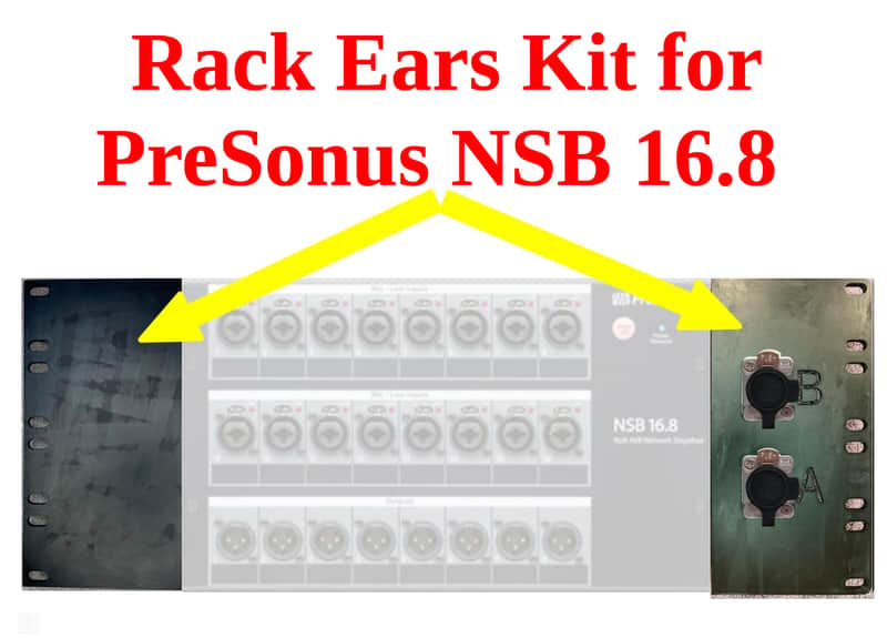 PreSonus NSB 16.8 Rack Ears Kit ("Rack Kit") with IP-65 dust/water caps Bild 1