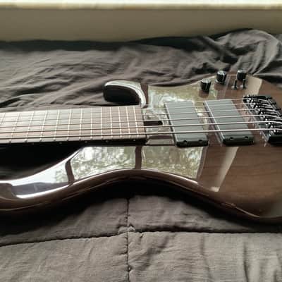 Muckelroy HMC 6 String Custom 2020 - Gloss black body and satin neck, lightweight, neck through image 3