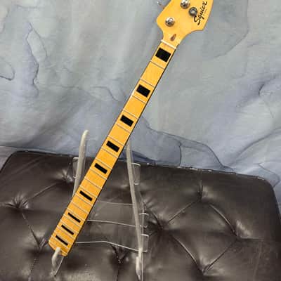 Squier Loaded Classic Vibe CV 70s Jazz Bass Neck, Vintage Tint Maple with Block Inlay image 2