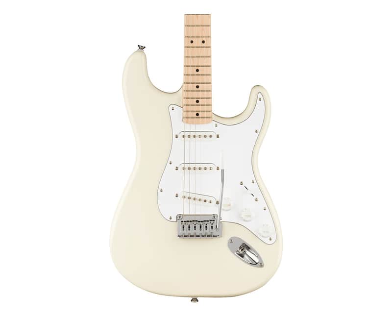 Used Squier Affinity Series Stratocaster - Olympic White w/ Maple FB image 1