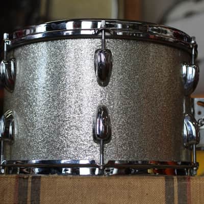 1960's Slingerland Jobbing outfit in Sparkling Silver Pearl 12x20 14x14 8x12 image 4
