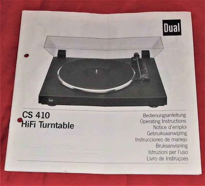 DUAL CS-410 (auch CS-510 u.Ä.) Bedien-Anleitung ** in DE,EN,ES,FR,IT,NL,PRT,SVE ** ab 6,95