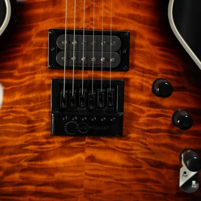 ESP LTD EC-1000 Evertune FM Dark Brown Sunburst - Demo image 5