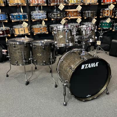 Tama WBS52LUSTGCT Starclassic Walnut/Birch 10/12/14/16/22" Drum Kit Set in Gloss Charcoal Tamo Ash image 1