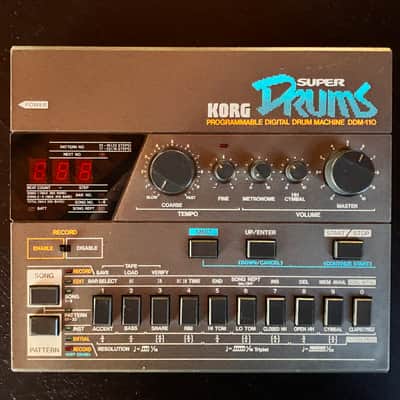 Korg DDM-110 Super Drums Drum Machine 1985 - Black image 3