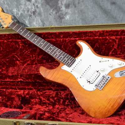 Fender American Select Stratocaster HSS 2012 Flame Maple Top Antique Sunburst w Deluxe Tweed Hardshell Case & FAST Same Day Shipping image 9