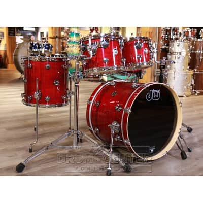 DW Performance 5pc Drum Set 20/10/12/14/14 Cherry Stain image 3