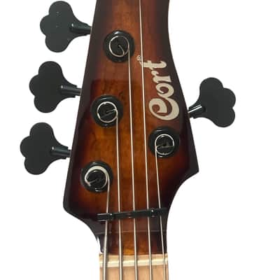 Cort GBFUSION5ABB GB-Fusion 5 Solid Alder Body Spalted Maple Top Hard Maple C Shape Neck 5-String Electric Bass Guitar w/Gig Bag image 9