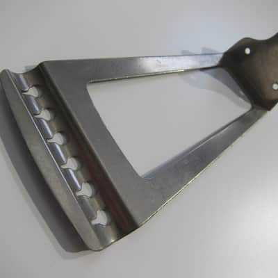 Harmony & Silvertone Flat Top Guitar Tailpiece Authentic Vintage Part Circa-1950s-1960s-Chrome image 3