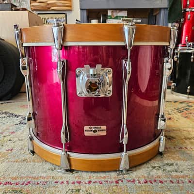 Yamaha 9000 Series Recording Custom Drum Kit 22-16-13-12" in Garnet Red - Birch Shells Made In Japan 1982 image 2