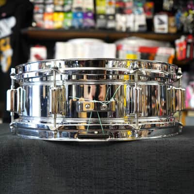 Vintage 1960s Rogers USA PowerTone 5x14" Steel Snare Drum w/ Tone Control image 10