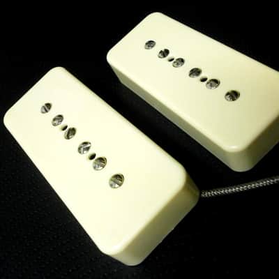 Q pickups SOAP BAR P90 Pickups SET CREAM 50s Vintage Fits Les Paul SG Epi Gibson Electric Guitar image 7